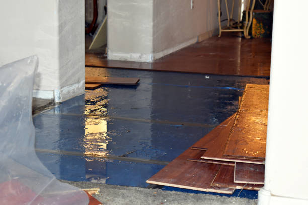 Professional Burst Pipe Cleanup technician working in Reinholds, PA